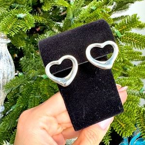 Tiffany & Co. large open heart pierced earring